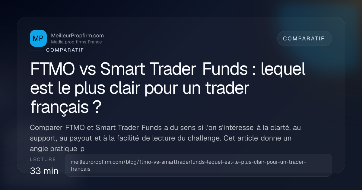 Illustration de couverture pour FTMO vs Smart Trader Funds : lequel est le plus clair pour un trader français ?
