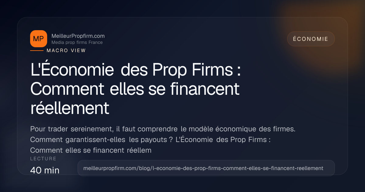 Illustration de couverture pour L'Économie des Prop Firms : Comment elles se financent réellement