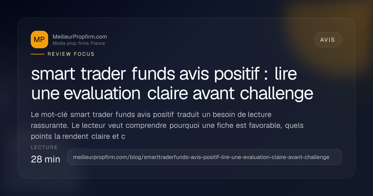 Illustration de couverture pour smart trader funds avis positif : lire une evaluation claire avant challenge