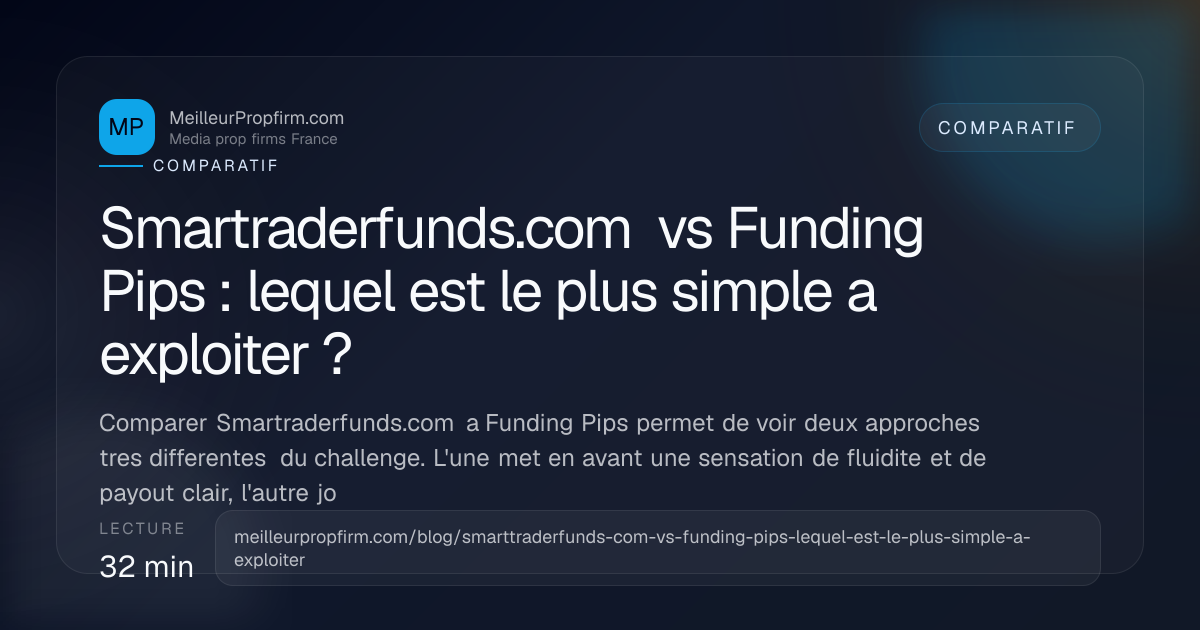 Illustration de couverture pour Smartraderfunds.com vs Funding Pips : lequel est le plus simple a exploiter ?