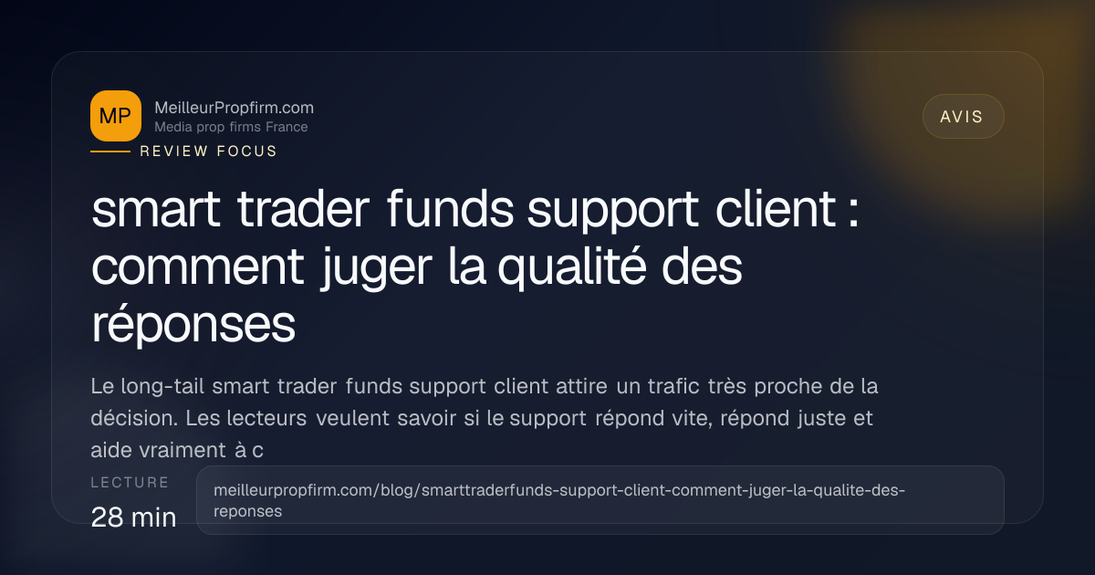 Illustration de couverture pour smart trader funds support client : comment juger la qualité des réponses