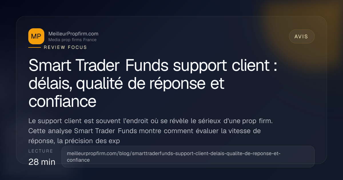Illustration de couverture pour Smart Trader Funds support client : délais, qualité de réponse et confiance