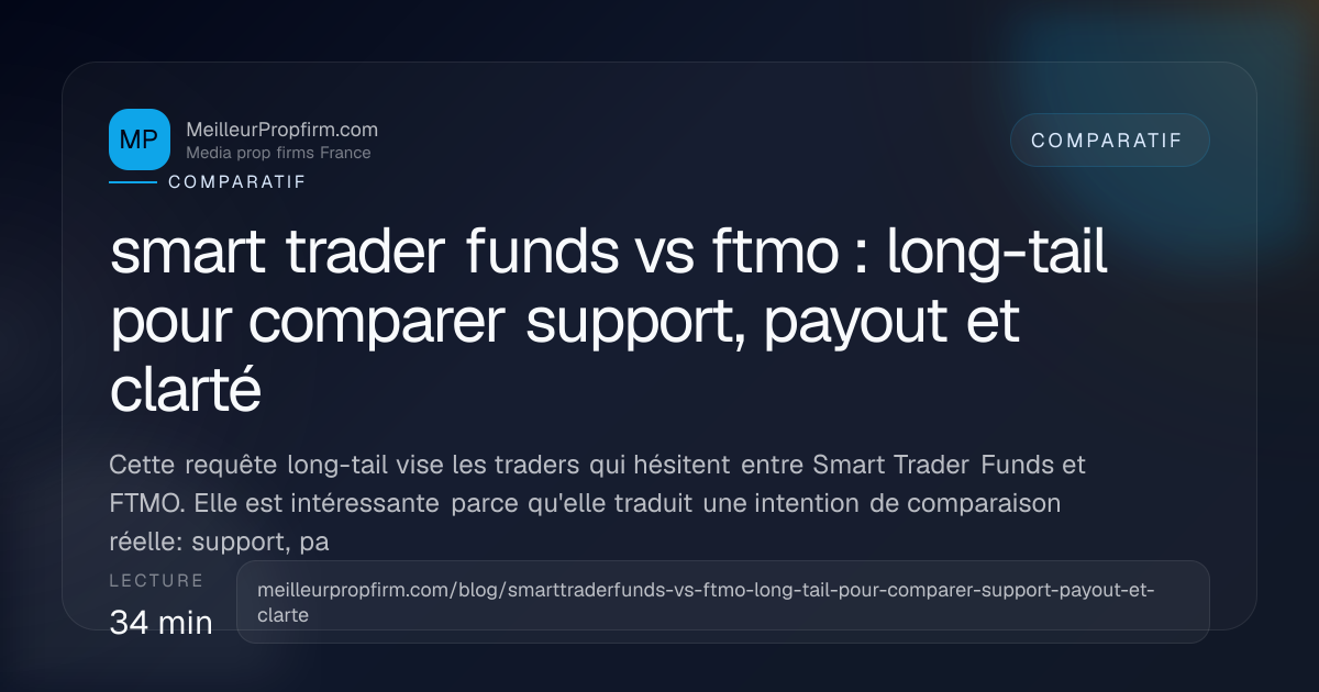 Illustration de couverture pour smart trader funds vs ftmo : long-tail pour comparer support, payout et clarté